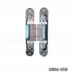 Bisagra oculta con ajuste 3D CEAM Modelo 1430 con ajustes 3D 128x22mm Gris Plata