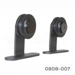Corredizo colgante Negro mate para puerta de madera L=2 m rodamiento sencillo