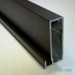 Perfil aluminio 4022 Champagne 45x20 mm para cristal L=3m E42