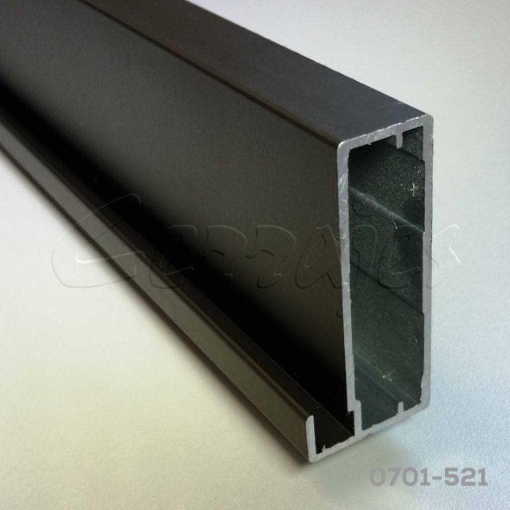 A0E23D2836247672D8B45FBE0B66B04D.jpg Perfil aluminio 4022 Champagne 45x20 mm para cristal L=3m E42 - Image 1