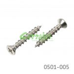 Tornillo para fijación de herraje cabeza plana "Gripper" #6 x1" (25,4 mm) PH2 Niquelado con punta