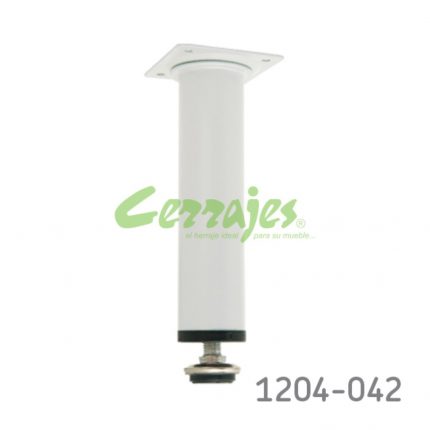 Pata para mueble Cerrajes Ø=35mm H=180mm epóxico Blanco
