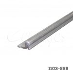 Riel inferior para corredizo C-52 6,0m Aluminio natural sin anodizado