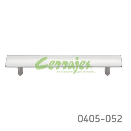 Jaladera Zamak cc 128 mm L=170 mm 6046 Z23 Niquel cepillado Tornillo M4x25mm