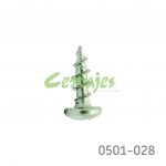 Tornillo fijación corredera extensión cabeza pan "Gripper" #10 x5/8" (15,8mm) PH2 Niquelado con punta