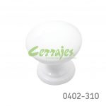 Botón Zamak Ø=24 mm 4004 Z78 Blanco Tornillo M4x25mm