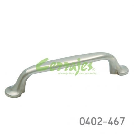 Jaladera Zamak cc 96 mm L=125 mm 4280 Z22 Niquel cepillado Tornillo M4x25mm