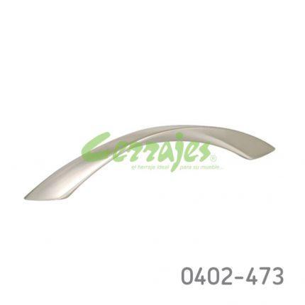 Jaladera Zamak cc 128 mm L=166 mm 4310 Z23 Niquel mate Tornillo M4x25mm