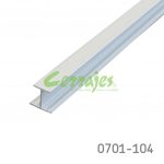 Perfil divisor central "Eleganzza" para 16 mm L=3,60m Aluminio anodizado natural mate