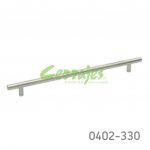 Jaladera Aluminio cc 256 mm L=316 mm 4045 A14 Niquel cepillado Tornillo M4x25mm
