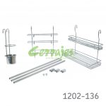 Juego de organizadores colgantes para cocina Cerrajes "Básico" 1,2 m x 363 mm