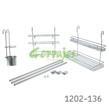 Juego de organizadores colgantes para cocina Cerrajes "Básico" 1200x363mm