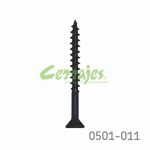 Tornillo para fijación de herraje cabeza plana "Gripper" #6 x1-1/2" (38,1 mm) PH2 Negro con punta