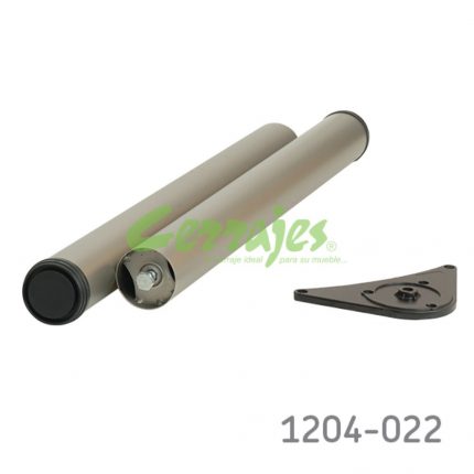 Juego de 4 patas Ø=60mm para mesa Cerrajes H=710mm Niquel mate