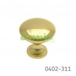 Botón Zamak Ø=31 mm 4005 Z15 Latón pulido Tornillo M4x25mm