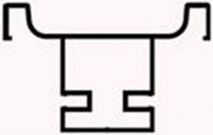 Perfil doble "C" Cerrajes "Gola" L=5800mm Negro