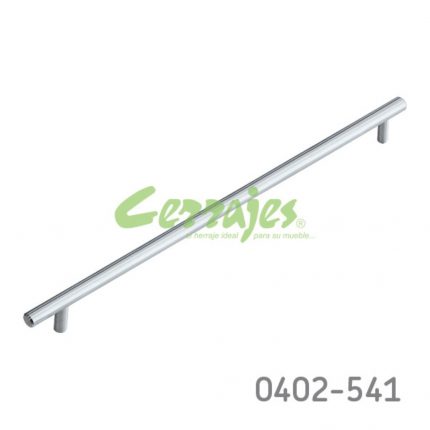 Jaladera barra Hierro (Acero) cc 384 mm L=444 mm 4046 H14 Niquel cepillado