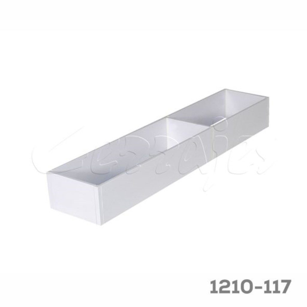 B7AD3564A8225AB86741B14001685CB4.jpg Organizador modular para cajón cubertero 2 secciones (1-CH 1-MD) Cerrajes Poliestireno blanco - Image 1