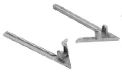 Par de cubiertas para jaladera Rincomatic "Syma 32 Inglete" Champagne Inox Mate