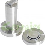 Tope magnetico de piso para puerta altura 75 mm niquel