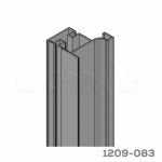 Perfil vertical sencillo Cerrajes "Gola" L=2200mm W=42,2mm Aluminio Anodizado Negro mate
