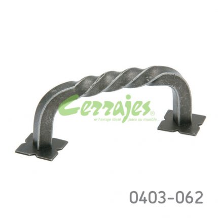 Jaladera Hierro (Acero) cc 76 mm L=103 mm 3044 H32 Pewter negro Tornillo #8 - 32X1"