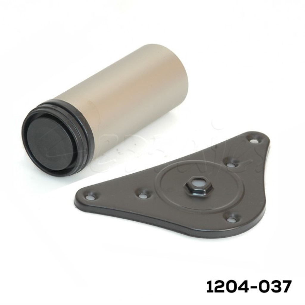 C855AB40EE80BB4EBFCF9EEE43E5D721.jpg Pata para cama Cerrajes H=160mm Ø=60mm acero Niquel mate nivelador +25mm - Image 1