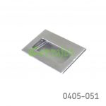 Jaladera de embutir rectangular Acero Inoxidable L=125 mm 4548 I14 cepillado Tornillo Gripper