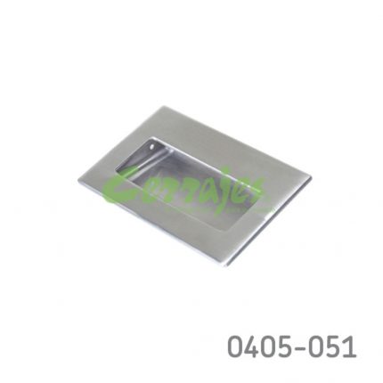 Jaladera de embutir rectangular Acero Inoxidable L=125 mm 4548 I14 cepillado Tornillo Gripper