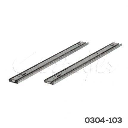 Corredera para gabinete metálico Cerrajes  H=45mm L=500mm Zincada Extensión total