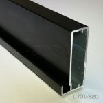 Perfil aluminio 4022 Negro mate 45x20 mm para cristal L=3m E42