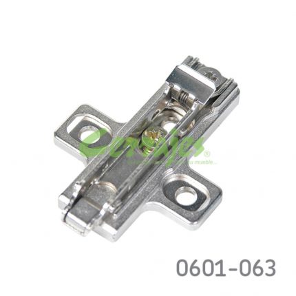 Base para bisagra Salice BAR3R39 "Domi" niquelada H=3mm 37x32mm Acero, enganche rápido