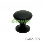 Botón Zamak Ø=24 mm 4004 Z91 Negro mate Tornillo M4x25mm