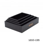 juego de cajones organizadores Cerrajes Bambú Negro 4 cajones
