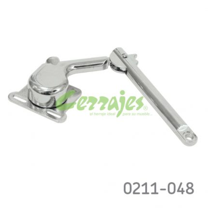 Brazo gabinete con puerta de aluminio hacia arriba izquierdo Ceam "600" niquelado regulable