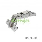 Bisagra sobrepuesta Salice  S200 Ø=35mm cuello 00 48x6mm 165° Taquete Ø=10mm niquelada autocierre