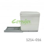 Bote para basura Gollinucci "280" W=300mm gris claro a piso 15L