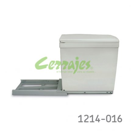 Bote para basura Gollinucci "280" W=300mm gris claro a piso 15L