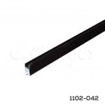 Perfil rectangular colgador para armario con cavidad para iluminación LED de 3m Anodizado Negro mate