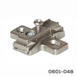 Base para bisagra Salice B2V3BW9R  S200 niquelada 37x32mm Zamak, ajuste -7,5° a +7,5°