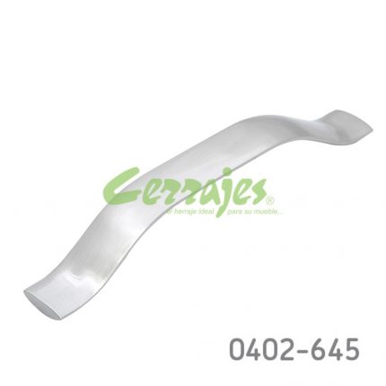 Jaladera Zamak cc 128 mm L=147 mm 4438 Z22 Niquel cepillado Tornillo M4x25mm