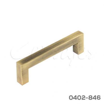 Jaladera Aluminio cc 96 mm L= 106 mm 4712 A18 Latón cepillado Tornillo M4x25mm