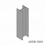 Conector lineal para zoclo aluminio 180° Cerrajes H=100mm Aluminio Anodizado Negro mate