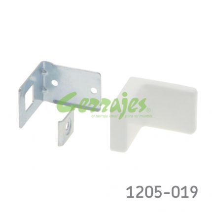 Ménsula chica con forro Cerrajes 46x49mm acero Blanca