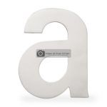 Letra a metalica de 152 mm inoxidable