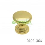 Botón Zamak Ø=24 mm 4004 Z15 Latón pulido Tornillo M4x25mm