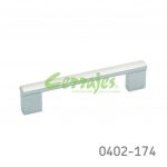 Jaladera Aluminio cc 128 mm L=159 mm 4201 A35 Anodizado natural mate Tornillo #8 - 32X1"