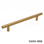 Jaladera barra hueca Acero Inoxidable cc 160 mm L=220 mm 4471 I26 Dorada Tornillo #8 - 32x1"