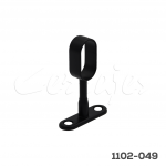 Brida central negro mate fijación a techo para tubo oval
