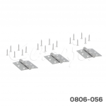 Bisagra de libro inoxidable 63,5x63,5x2,0 mm (2,5"x2,5") sin baleros, 3 bisagras con tornillos